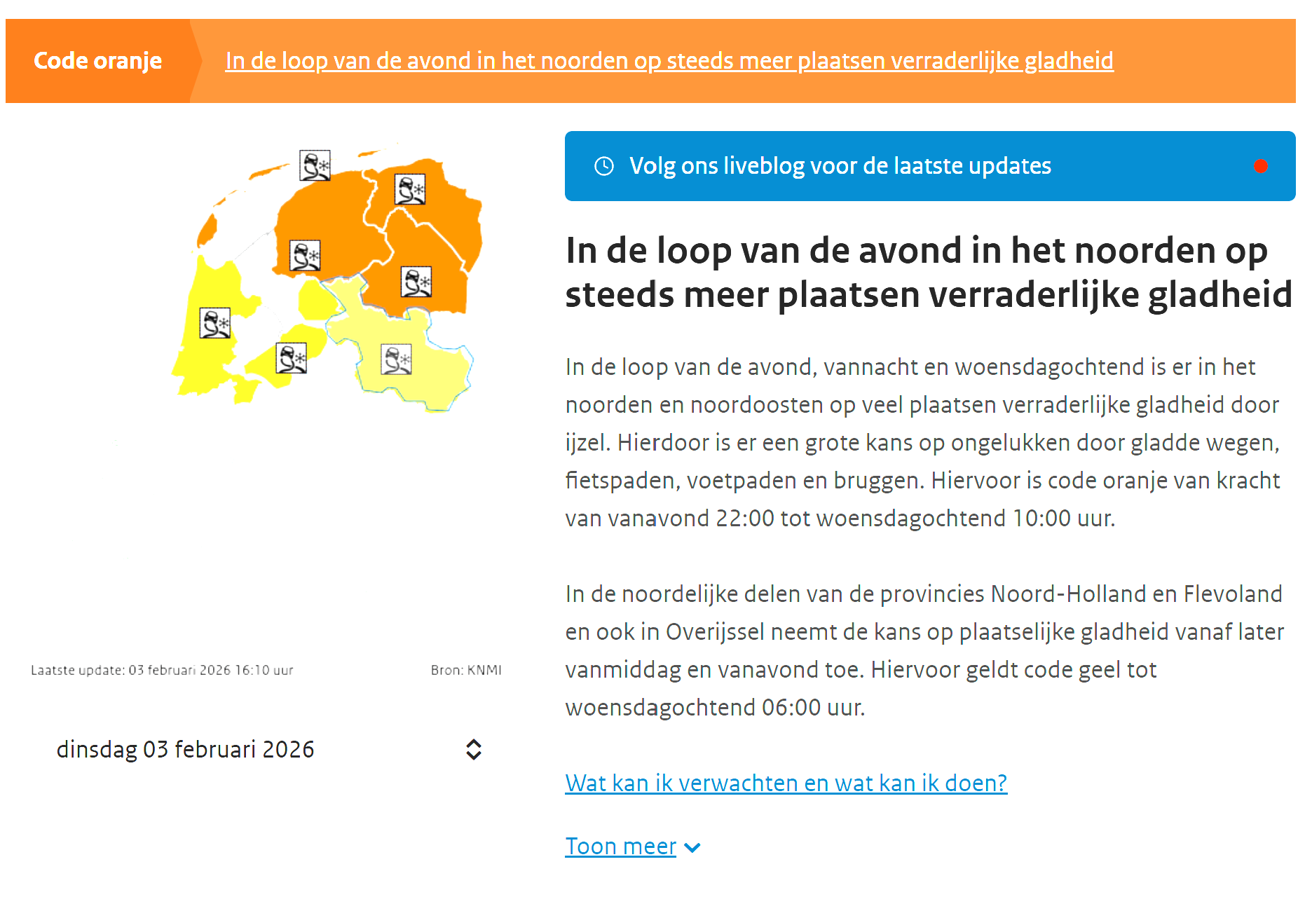 Alle voetbalactiveiten vandaag na 21.00 uur afgelast (wegens verwachte ijzel)